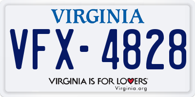 VA license plate VFX4828
