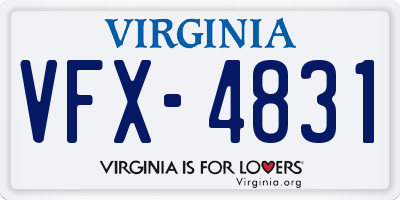 VA license plate VFX4831