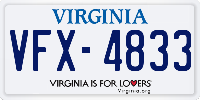 VA license plate VFX4833