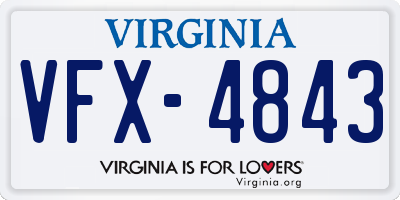 VA license plate VFX4843