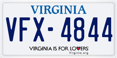 VA license plate VFX4844
