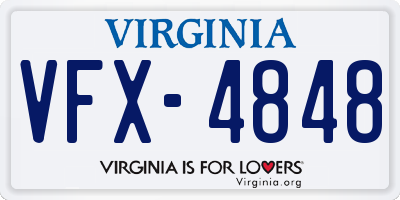 VA license plate VFX4848
