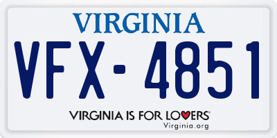 VA license plate VFX4851