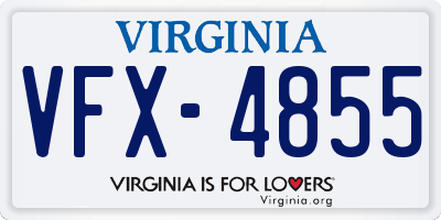 VA license plate VFX4855