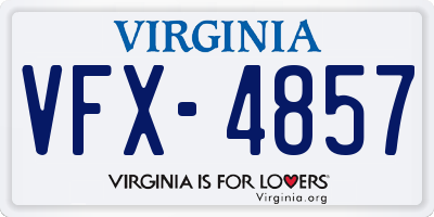 VA license plate VFX4857