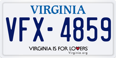 VA license plate VFX4859