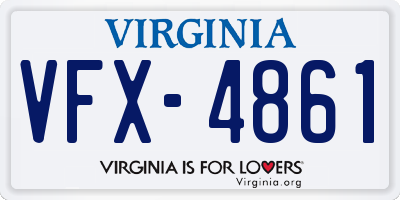 VA license plate VFX4861