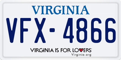 VA license plate VFX4866