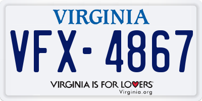 VA license plate VFX4867