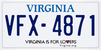 VA license plate VFX4871