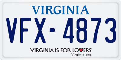 VA license plate VFX4873