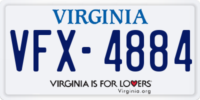 VA license plate VFX4884