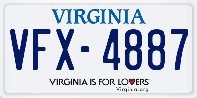 VA license plate VFX4887