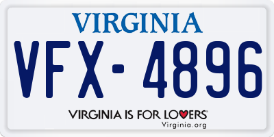 VA license plate VFX4896