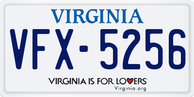 VA license plate VFX5256