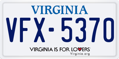 VA license plate VFX5370