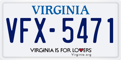 VA license plate VFX5471