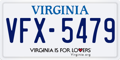 VA license plate VFX5479