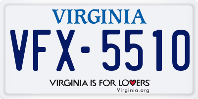 VA license plate VFX5510