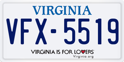 VA license plate VFX5519