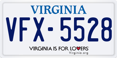 VA license plate VFX5528