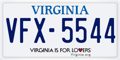 VA license plate VFX5544