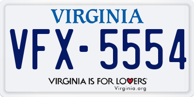 VA license plate VFX5554