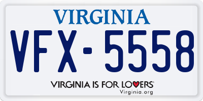 VA license plate VFX5558