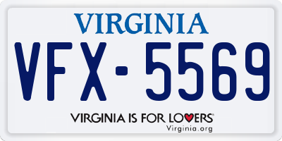 VA license plate VFX5569