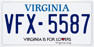 VA license plate VFX5587