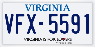 VA license plate VFX5591