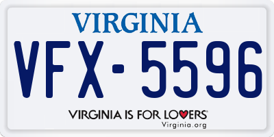 VA license plate VFX5596