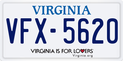 VA license plate VFX5620