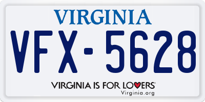 VA license plate VFX5628