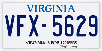 VA license plate VFX5629