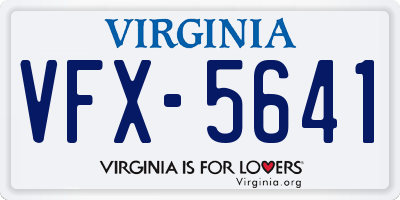 VA license plate VFX5641