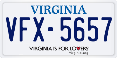 VA license plate VFX5657