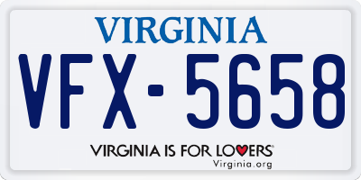 VA license plate VFX5658