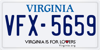 VA license plate VFX5659