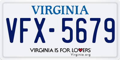 VA license plate VFX5679