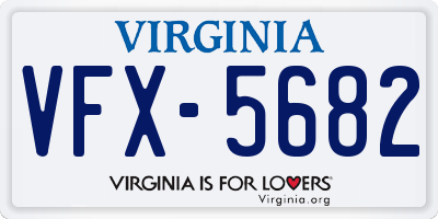VA license plate VFX5682