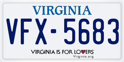 VA license plate VFX5683