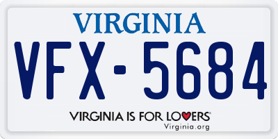 VA license plate VFX5684