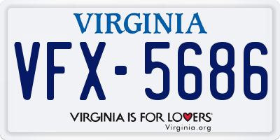 VA license plate VFX5686