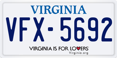 VA license plate VFX5692
