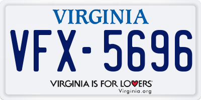 VA license plate VFX5696