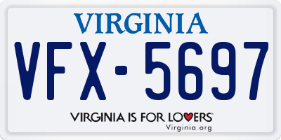 VA license plate VFX5697