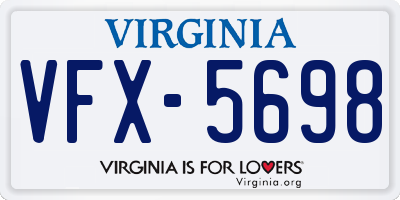 VA license plate VFX5698