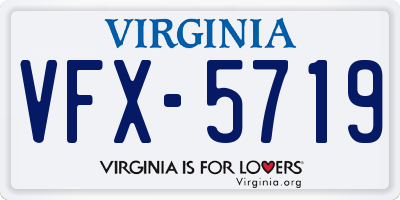 VA license plate VFX5719