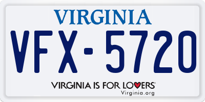 VA license plate VFX5720